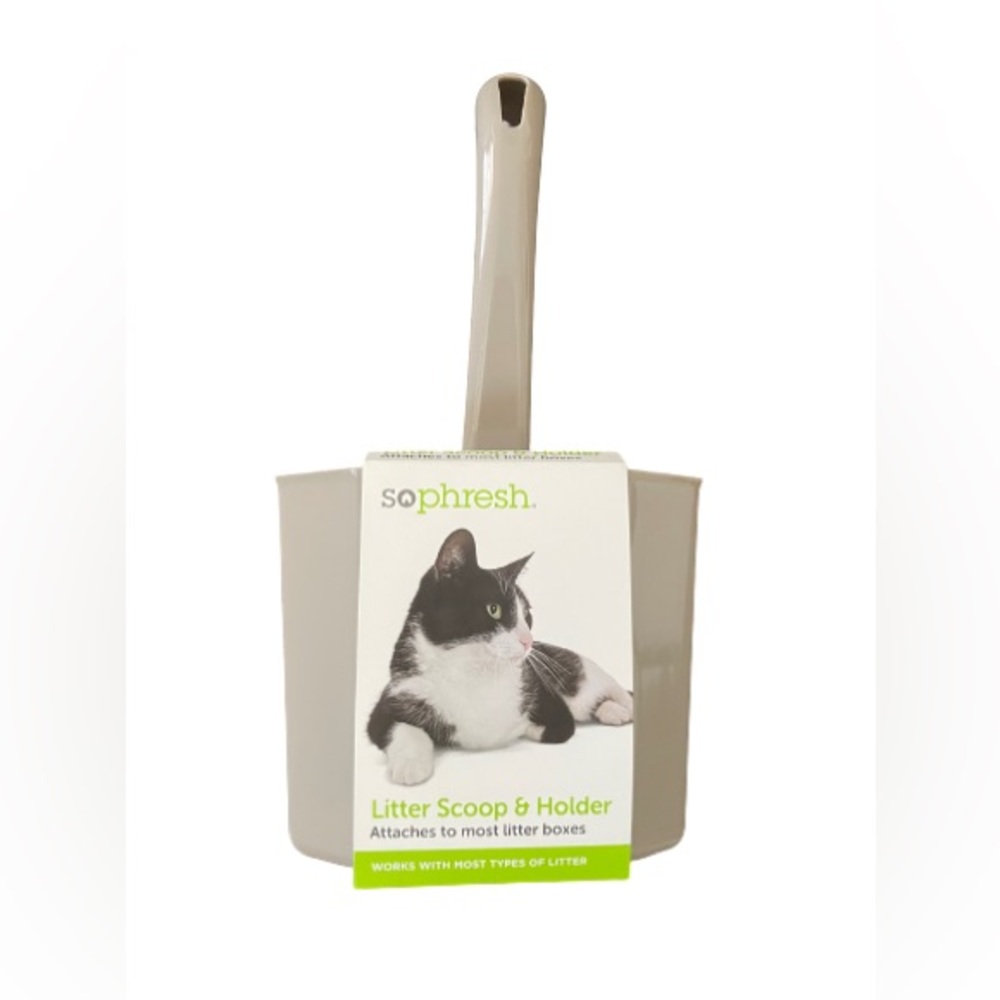 Cat Litter Scoop & Holder Gray